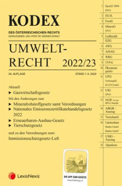 Cover KODEX Umweltrecht 2022/23 - inkl. App