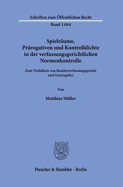 Spielräume, Prärogativen und Kontrolldichte in der verfassungsgerichtlichen Normenkontrolle. - Möller, Matthias