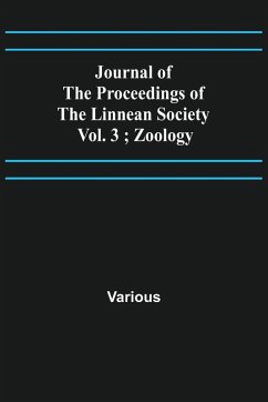 Cover Journal of the Proceedings of the Linnean Society - Vol. 3 ; Zoology