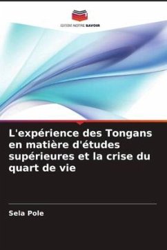 L'expérience des Tongans en matière d'études supérieures et la crise du quart de vie - Pole, Sela