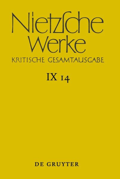 Nietzsche Werke, Band 14, Nachbericht zur neunten Abteilung