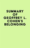 Summary of Geoffrey L. Cohen's Belonging (eBook, ePUB)
