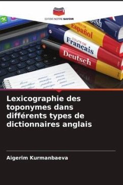 Lexicographie des toponymes dans différents types de dictionnaires anglais - Kurmanbaeva, Aigerim