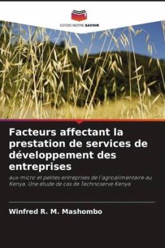 Facteurs affectant la prestation de services de développement des entreprises - R. M. Mashombo, Winfred