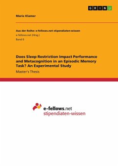 Does Sleep Restriction Impact Performance and Metacognition in an Episodic Memory Task? An Experimental Study - Klamer, Marie