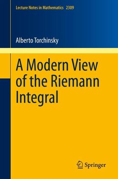 A Modern View of the Riemann Integral (eBook, PDF) - Torchinsky, Alberto