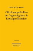 Offenlegungspflichten der Organmitglieder in Kapitalgesellschaften (eBook, PDF)