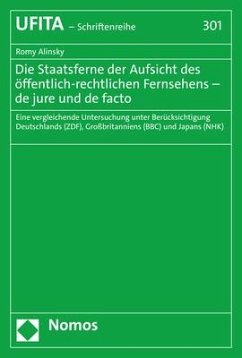 Die Staatsferne der Aufsicht des öffentlich-rechtlichen Fernsehens - de jure und de facto - Alinsky, Romy