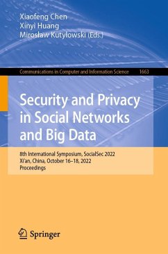 Security and Privacy in Social Networks and Big Data (eBook, PDF)
