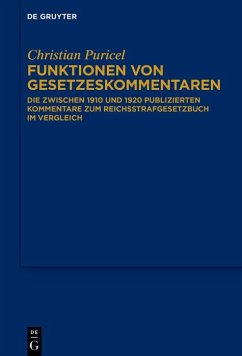 Funktionen von Gesetzeskommentaren (eBook, ePUB) - Puricel, Christian