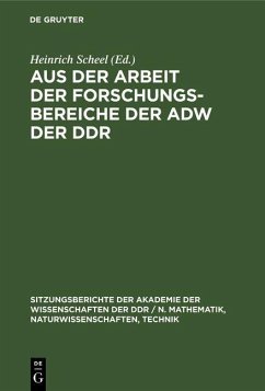 Cover Aus der Arbeit der Forschungsbereiche der AdW der DDR (eBook, PDF)