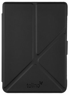 tolino shine 4, Schutztasche mit Origami Standfunktion (Farbe:schwarz)