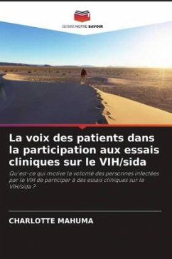 La voix des patients dans la participation aux essais cliniques sur le VIH/sida - Mahuma, Charlotte