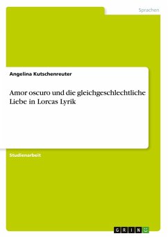 Cover Amor oscuro und die gleichgeschlechtliche Liebe in Lorcas Lyrik