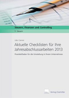 Cover Aktuelle Checklisten für Ihre Jahresabschlussarbeiten 2013 - Download PDF (eBook, PDF)