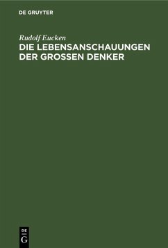 Cover Die Lebensanschauungen der grossen Denker
