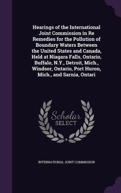 Hearings of the International Joint Commission in Re Remedies for the Pollution of Boundary Waters Between the United States and Canada, Held at Niagara Falls, Ontario, Buffalo, N.Y., Detroit, Mich., Windsor, Ontario, Port Huron, Mich., and Sarnia, Ontari