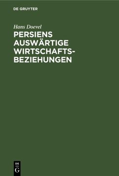 Cover Persiens auswärtige Wirtschaftsbeziehungen