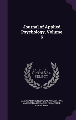 Journal of Applied Psychology, Volume 6