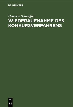 Cover Wiederaufnahme des Konkursverfahrens