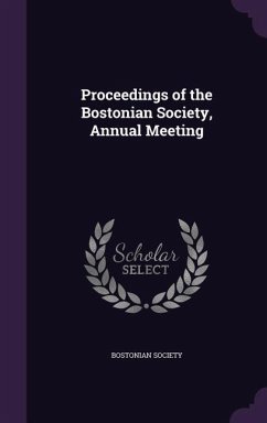 Cover Proceedings of the Bostonian Society, Annual Meeting