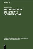 Zur Lehre vom Beneficium Competentiae