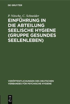 Cover Einführung in die Abteilung Seelische Hygiene (Gruppe Gesundes Seelenleben)