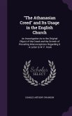 &quote;The Athanasian Creed&quote; and Its Usage in the English Church