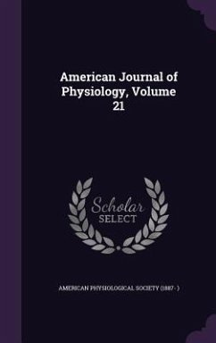 Cover American Journal of Physiology, Volume 21