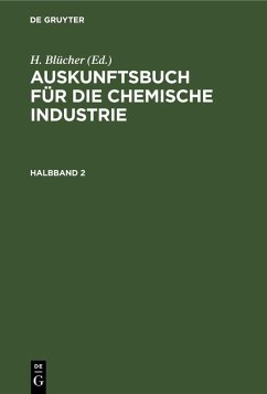 Cover Auskunftsbuch für die chemische Industrie. Halbband 2