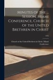 Minutes of the ... Session, Miami Conference, Church of the United Brethren in Christ; 1925