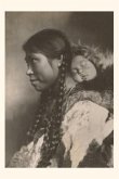 Vintage Journal Indigenous Alaskan Woman Carrying Sleeping Baby on Her Back