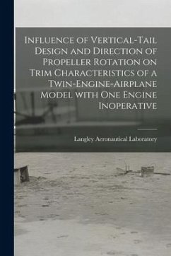 Influence of Vertical-tail Design and Direction of Propeller Rotation on Trim Characteristics of a Twin-engine-airplane Model With One Engine Inoperat