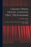 Grand Opera House, London, Ont., Programme [microform]: Saturday, November 3rd, William Morris in The Lost Paradise, by H.C. DeMille .