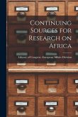 Continuing Sources for Research on Africa