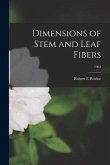 Dimensions of Stem and Leaf Fibers; 1962