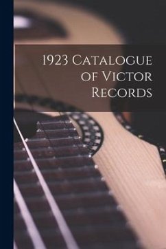 1923 Catalogue of Victor Records - Anonymous