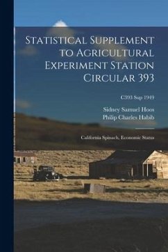 Statistical Supplement to Agricultural Experiment Station Circular 393: California Spinach, Economic Status; C393 sup 1949 - Hoos, Sidney Samuel; Habib, Philip Charles