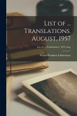 List of ... Translations. August, 1957; 1957: Aug.