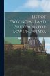 List of Provincial Land Surveyors for... - Bild 1