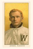 Vintage Journal Early Baseball Card, Walter Johnson