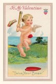 Vintage Journal Take your Base, Cupid at Bat