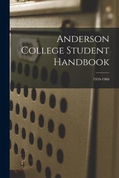 Anderson College Student Handbook; 1959-1960 - Anonymous