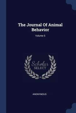 Cover The Journal Of Animal Behavior; Volume 5