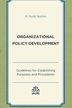 Organizational Policy Development - Norton, M. Scott