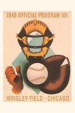 Vintage Journal Wrigley Field Poster with Phantom Catcher