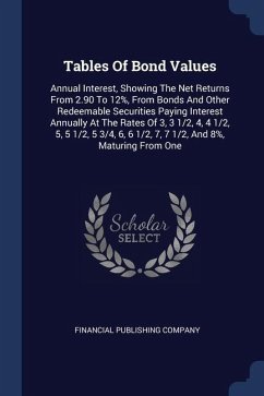 Tables Of Bond Values - Company, Financial Publishing