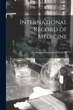 Cover International Record of Medicine; 5, no.5