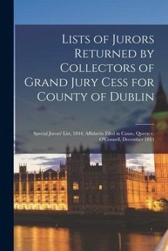 Lists of Jurors Returned by Collectors of Grand Jury Cess for County of Dublin; Special Jurors' List, 1844; Affidavits Filed in Cause, Queen V. O'Conn - Anonymous