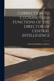 CORRECTION TO C.I.G(Sanitized) FUNCTIONS OF THE DIRECTOR OF CENTRAL INTELLIGENCE